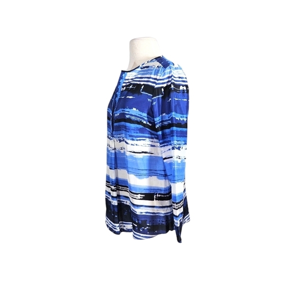 Lafayette 148 Blue Silk Top - Picture 2 of 6